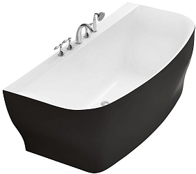 Фото Акриловая ванна BelBagno BB74-NERO-W0 165х78