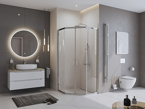 Фото Душевой уголок BelBagno Uno-195 P-2-100-C-Cr