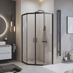 Фото Душевой уголок BelBagno Uno-195 P-2-90-C-NERO