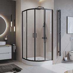 Фото Душевой уголок BelBagno Uno-195 R-2-90-C-NERO