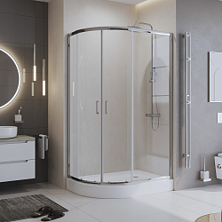 Фото Душевой уголок BelBagno Uno-195 UNO-195-RH-2-120/80-C-Cr