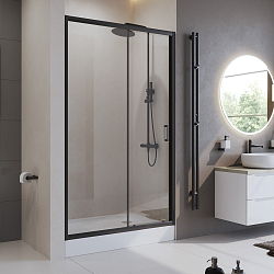 Фото Душевая дверь в нишу BelBagno Uno-195 BF-1-140-C-NERO