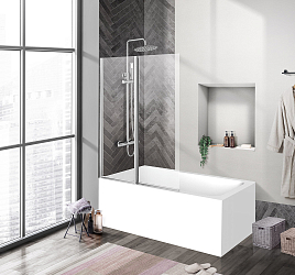 Фото Шторка на ванну BelBagno Uno UNO-V-2-120/150-C-Cr
