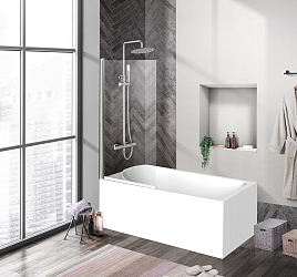 Фото Шторка на ванну BelBagno Uno UNO-V-1-80/150-C-Cr
