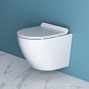 Унитаз подвесной BelBagno Sfera-R BB046CHR/BB2111SC безободковый , изображение 5