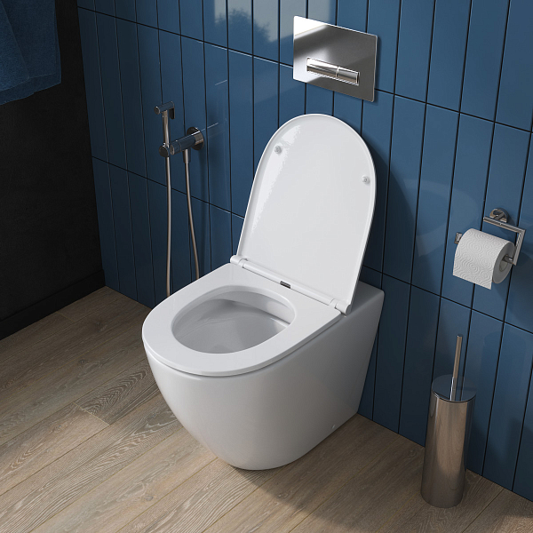 Унитаз приставной BelBagno Sfera-R BB2141CBR/BB870SC безободковый , изображение 6