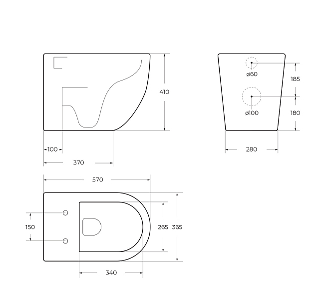 Унитаз приставной BelBagno Sfera-R BB2141CBR/BB2111SC безободковый , изображение 13