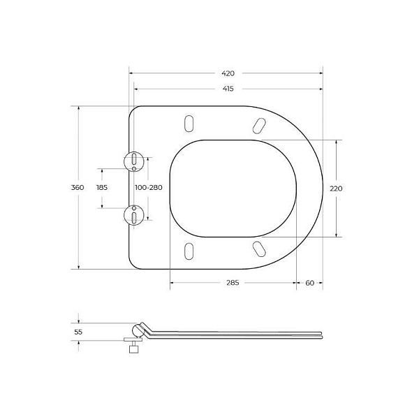 Унитаз приставной BelBagno Sfera-R BB2141CBR/BB2111SC безободковый , изображение 14