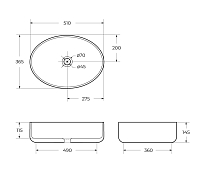 Изображение Раковина BelBagno BB1049 50 см Раковина BelBagno BB1049 50 см , изображение 10