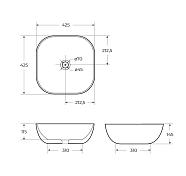 Изображение Раковина BelBagno BB1301 40 см Раковина BelBagno BB1301 40 см , изображение 9