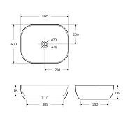 Изображение Раковина BelBagno BB1302 50 см Раковина BelBagno BB1302 50 см , изображение 9