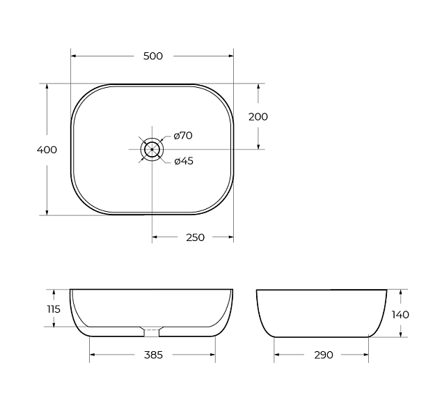 Раковина BelBagno BB1302-H316 50 см , изображение 4