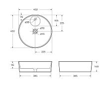 Раковина BelBagno BB1306 45 см , изображение 9