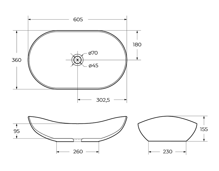 Раковина BelBagno BB1404-H301 60 см , изображение 10
