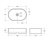 Изображение Раковина BelBagno BB1497 50 см Раковина BelBagno BB1497 50 см , изображение 8