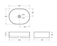 Изображение Раковина BelBagno BB1483 50 см Раковина BelBagno BB1483 50 см , изображение 9
