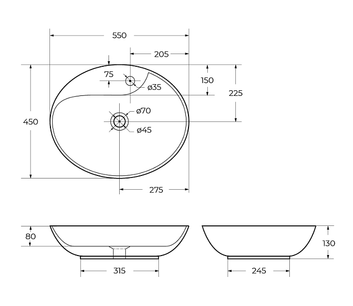 Раковина BelBagno BB1370 55 см , изображение 7