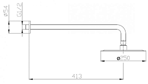 Фото Верхний душ BelBagno Ancona SLD-CRM