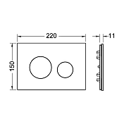 Кнопка смыва TECE TECEloop Modular 9240675/9240665 хром матовый с лицевой панелью полированный сланец , изображение 4