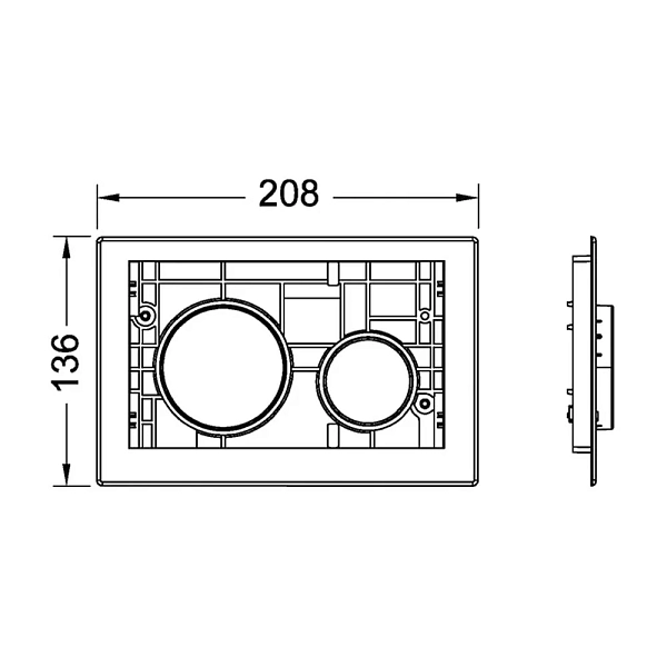 Кнопка смыва TECE TECEloop Modular 9240675/9240665 хром матовый с лицевой панелью полированный сланец , изображение 5