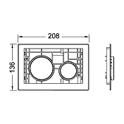 Кнопка смыва TECE TECEloop Modular 9240675/9240665 хром матовый с лицевой панелью полированный сланец , изображение 5