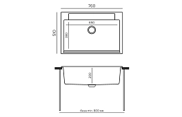 Изображение Мойка кухонная Polygran ARGO-760 бежевая №27 Мойка кухонная Polygran ARGO-760 бежевая №27 , изображение 2