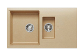 Фото Мойка кухонная Polygran Brig-870 87x50 бежевая