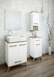 Фото Тумба Sanflor Ингрид 30 белый матовый/швейцарский вяз