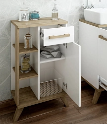 Фото Тумба Sanflor Ингрид 50 белый матовый/швейцарский вяз