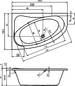 Изображение Акриловая ванна Riho Aryl 153x100 R Акриловая ванна Riho Aryl 153x100 R , изображение 10