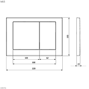Кнопка смыва KK-POL M05 350/PPC/057-00-00 черная матовая , изображение 2
