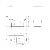 Изображение Унитаз-моноблок BelBagno Neon BB8617CPR-MN/SC Унитаз-моноблок BelBagno Neon BB8617CPR-MN/SC , изображение 10
