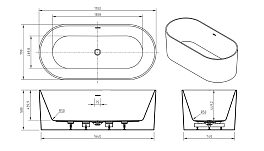 Изображение Акриловая ванна BelBagno BB705-1700-800 170x80 Акриловая ванна BelBagno BB705-1700-800 170x80 , изображение 8
