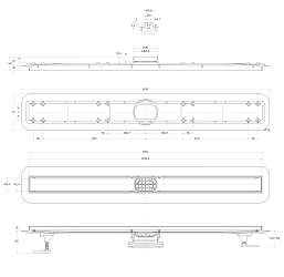 Фото Душевой лоток BelBagno Luce BB-LD-LUCE-90-NERO с решеткой 90 см