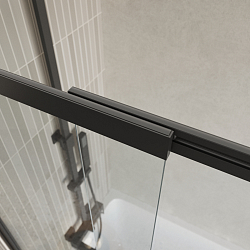 Фото Шторка на ванну BelBagno Luce VF-11-80/145-C-NERO