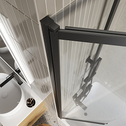 Фото Шторка на ванну BelBagno Luce VF-11-80/145-C-NERO