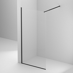 Фото Душевая перегородка BelBagno Kraft L-1-80-C-NERO