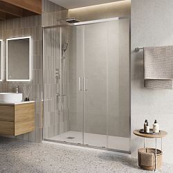 Фото Душевая дверь в нишу BelBagno Luce BF-2-140-C-Cr