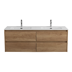 Фото Тумба под раковину BelBagno Kraft 120 подвесная, Rovere Nebrasca Nature, 4 ящика