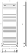 Полотенцесушитель водяной Сунержа Модус 120х40 темный титан муар , изображение 5