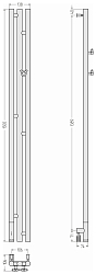 Фото Полотенцесушитель электрический Сунержа Терция 3.0 150х10.6 L черный матовый