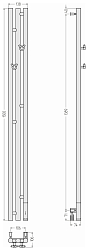 Фото Полотенцесушитель электрический Сунержа Терция 3.0 150х10.6 R без покрытия