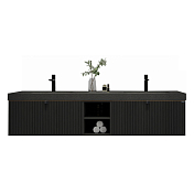 Тумба с раковиной Black&White Gravity AV706.1800 180 черный матовый , изображение 1