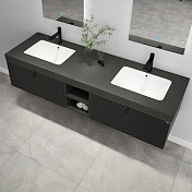 Тумба с раковиной Black&White Gravity AV706.1800 180 черный матовый , изображение 3
