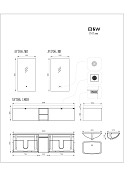 Тумба с раковиной Black&White Gravity AV706.1800 180 черный матовый , изображение 5