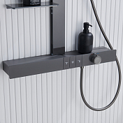 Душевая стойка Black&White Gravity GH-9005-GM оружейная сталь , изображение 14
