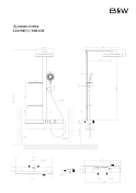 Душевая стойка Black&White Gravity GH-9005-GM оружейная сталь , изображение 20