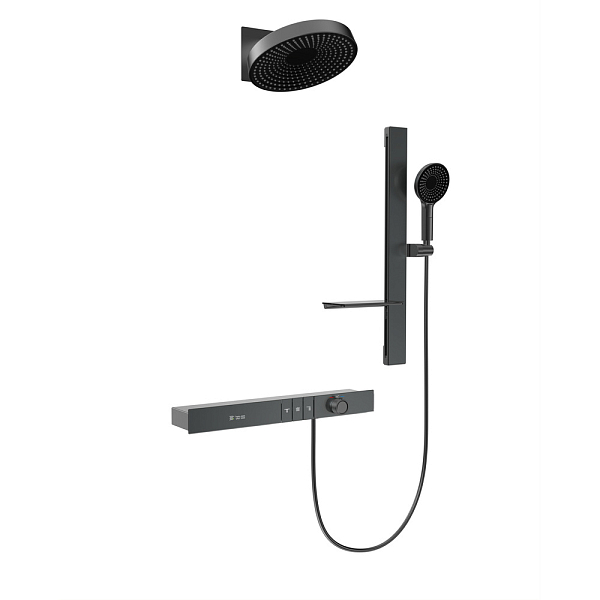Душевой комплект Black&White Gravity GH-9025-GM оружейная сталь , изображение 1