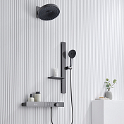 Душевой комплект Black&White Gravity GH-9025-GM оружейная сталь , изображение 2
