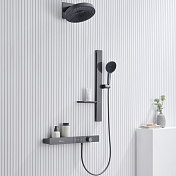 Душевой комплект Black&White Gravity GH-9025-GM оружейная сталь , изображение 3